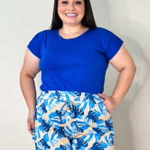 Short Plus Size azul