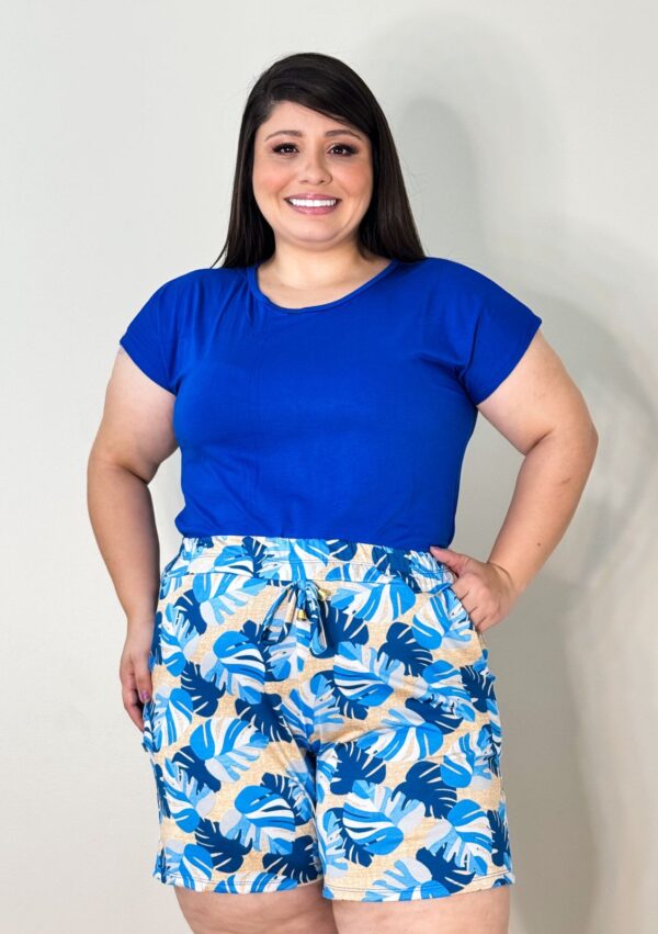 Short Plus Size azul